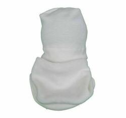 KidsDecor - Set caciula cu protectie gat Fleece Alb pentru copii 18-36 luni, din bumbac (CPF1836ALB)