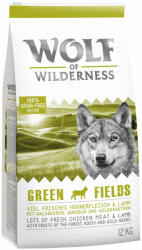 Wolf of Wilderness 2 x 12 kg Wolf of Wilderness száraz kutyatáp vegyes csomag: Green Fields bárány+Sunny Glade szarvas