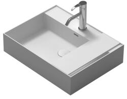 Inter Ceramic Мивка за баня ICB 6016G, монтаж върху плот, iStone, сив мат + бял мат, 60x46x16см (6016G)