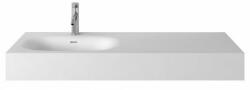 Inter Ceramic Мивка за баня ICB 12048, стенен монтаж, с отвор за смесител, бял полу-гланц, 120х46x15x13см (12048)