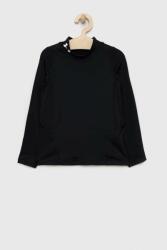 Under Armour longsleeve copii culoarea negru, neted 9BYY-BUB0FS_99X