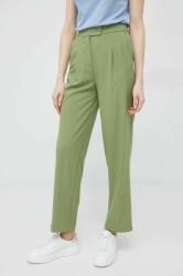 United Colors of Benetton pantaloni femei, culoarea verde, lat, high waist 9BYY-SPD174_91X