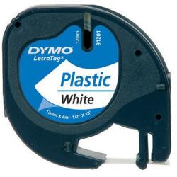 DYMO Feliratozó szalag DYMO LetraTag 59422 12mm x 4m műanyag fehér alapon fekete írásszín (S0721660) - homeofficeshop