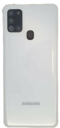 Samsung Galaxy A21s gyári készülék hátlap, bontott, kamera lencsével, fehér, SM-A217