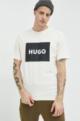 Hugo tricou din bumbac culoarea bej, cu imprimeu 50467952 PPYY-TSM27H_24X