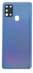 Samsung Galaxy A21s gyári készülék hátlap, bontott, kamera lencsével, kék, SM-A217
