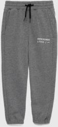 Abercrombie & Fitch pantaloni de trening pentru copii culoarea gri, cu imprimeu 9BYY-SPB0DF_90X