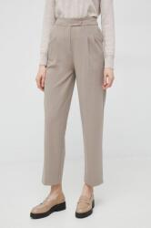 United Colors of Benetton pantaloni femei, culoarea bej, lat, high waist 9BYY-SPD174_80X