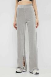 United Colors of Benetton pantaloni femei, culoarea gri, drept, high waist 9BYY-SPD10Y_09X
