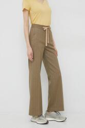 United Colors of Benetton pantaloni femei, culoarea bej, drept, high waist 9BYY-SPD126_80X