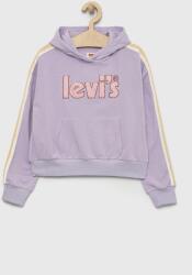 Levi's bluza copii culoarea violet, cu glugă, cu imprimeu 9BYY-BLG0GK_48X