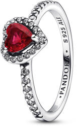 Pandora Piros szív Ezüst Gyűrű - 198421C02-48 (198421C02-48)
