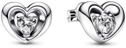 Pandora Sugárzó szív és lebegő kő Ezüst Fülbevaló - 292500C01 (292500C01)