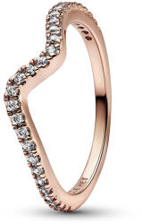 Pandora Szikrázó hullám Rozé arany Gyűrű - 182539C01-54 (182539C01-54)