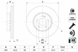 Bosch Disc frana BOSCH 0 986 479 H46 (0 986 479 H46) - automobilus