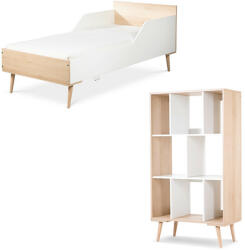  Little Sky Sofie ifjúsági ágy 80x180 + nyitott álló szekrény - bükk&fehér - kreativjatek