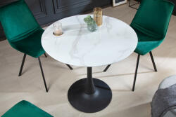 LYON design kerek étkezőasztal - 80cm - fekete (41524)
