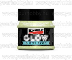 Pentart GLOW sötétben világító glitterpaszta szivárvány zöld 50ml