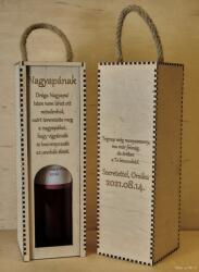  Gravírozott bortartó (LSR0009)