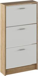 Mobikon Pantofar mdf maro stejar sonoma alb Mobi 58x18x107 cm (0000355482) Pantofar