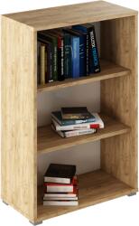 Mobikon Biblioteca mdf natur stejar artisan alb Rioma 75x38x112.2 cm (0000354575) Vitrina
