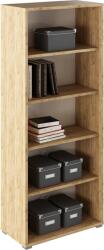 Mobikon Biblioteca mdf natur stejar artisan alb Rioma 75x38x182.6 cm (0000354574) Vitrina