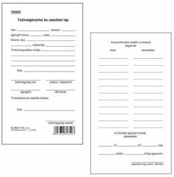 Pátria Nyomtatvány Túlóraigénylési és utasítási lap 50 lapos tömb 80x140 mm (b.3922-11/a)