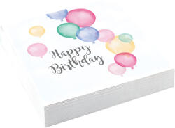 Amscan Șervețele Happy Birthday - baloane pastelate 33 x 33 cm