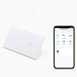 Tosyco Întrerupător simplu cu touch (tactil) din sticlă [CLONE] [CLONE] [CLONE] [CLONE] (TOS-C2G1G1WWIFI-L-W)