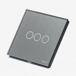 Tosyco Întrerupător triplu wireless cu touch (tactil) din sticlă (TOS-C3G1WW-Y)