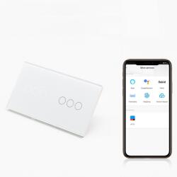 Tosyco Întrerupător simplu cu touch (tactil) din sticlă [CLONE] [CLONE] [CLONE] [CLONE] [CLONE] [CLONE] (TOS-C3G3G1WWIFI-L-W)