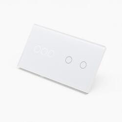 Tosyco Întrerupător simplu cu touch (tactil) din sticlă [CLONE] [CLONE] [CLONE] (TOS-C3G2G-W)