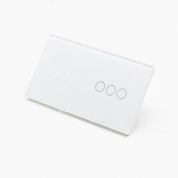 Tosyco Întrerupător simplu cu touch (tactil) din sticlă [CLONE] [CLONE] [CLONE] [CLONE] (TOS-C3G3G-W)