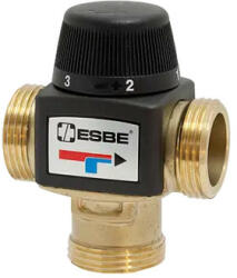 ESBE VTA572.1 termosztatikus háromjáratú keverőszelep fűtéshez, 1" külső menettel, 30 - 70°C (31702500)