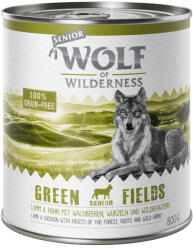 Wolf of Wilderness Wolf of Wilderness Senior gazdaságos csomag 24 x 800 g - Green Fields - bárány