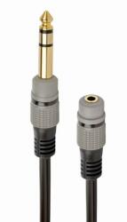 Gembird Cablu audio Gembird Stereo 1 x 6.5 mm jack T la 1 x 3.5 mm jack M, 0.2M, Negru (A-63M35F-0.2M)