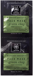 Apivita Express mélytisztító arcmaszk - Zöld agyaggal (2x8 ml)