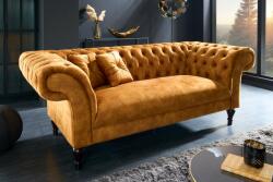 Invicta PARIS sárga bársony kanapé