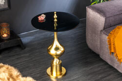  DANSEN különleges üveg lerakóasztal - 65cm - arany (42228)