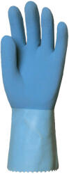 Euro Protection munkavédelmi keszytű sav-, lúg- és vegyszerálló kék színben, csúszás elleni érdesített kézfejrész (5220)