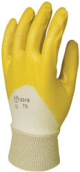 Euro Protection munkavédelmi tenyéren mártott sárga nitril kesztyű (9321)