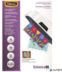 Fellowes Meleglamináló fólia, 80 mikron, A3, fényes, öntapadó, 100 db, FELLOWES (5302302) - alter