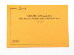  Nyomtatvány szigorú számadású nyilvántartó füzet A/4 25 lapos fekvő (62949) - papir-bolt