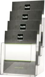 HELIT Prospektustartó, asztali és fali, A5, 4 rekeszes, HELIT (INH2352202) - papirdepo