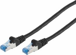 S-Conn S/FTP CAT6a Patch kábel 0.5m Fekete (75711-0.5S)