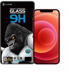 X-ONE5 Apple iPhone 14 Pro edzett üveg képernyővédő fólia 2.5D, 9H - X-ONE Extra Strong Matte - fekete keret (X-ONE5)