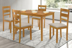 Artium Modern 4 Személyes Étkezőgarnitúra Tölgy Színben. Asztal méret: 120x75x75 cm. AUT-6070 (AUT-6070_OAK)