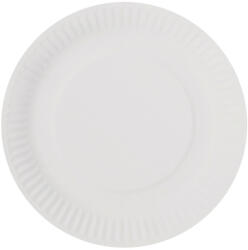 20 darabos papír tányér - Fehér - Nagy