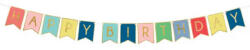 PartyDeco Happy birthday banner, színes 175 cm