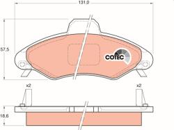 TRW set placute frana, frana disc TRW COTEC GDB1349 (GDB1349)